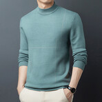 Abstract Turtleneck Sweater // Green (XS)