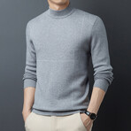 Abstract Turtleneck Sweater // Gray (XS)