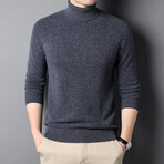Solid Turtleneck Sweater // Gray (XS)