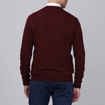 V Neck Pullover // Bordeaux Melange (S)