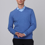 V Neck Pullover // Blue Melange (S)