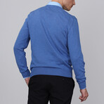 V Neck Pullover // Blue Melange (S)
