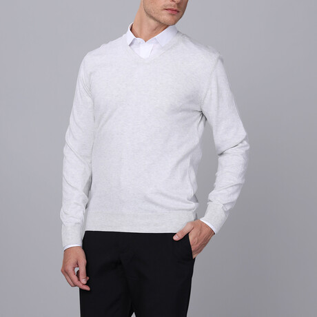 V Neck Pullover // Ecru Melange (S)