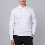 V Neck Pullover // Ecru Melange (S)