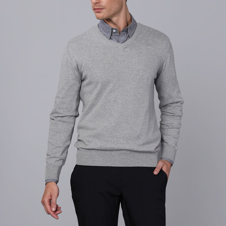 V-Neck Pullover // Gray Melange (S)