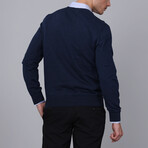 V Neck Pullover // Navy Melange (S)