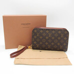 Louis Vuitton // Monogram Leather Clutch Bag // Monogram Brown // Pre-Owned