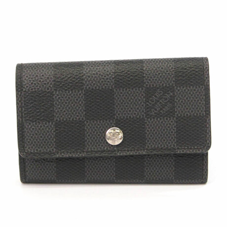 Louis Vuitton // Damier Leather Key Case I // Damier Graphite // Pre-Owned