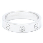 Cartier // 18k White Gold Mini Love Diamond Ring // Ring Size: 5.25 // Store Display