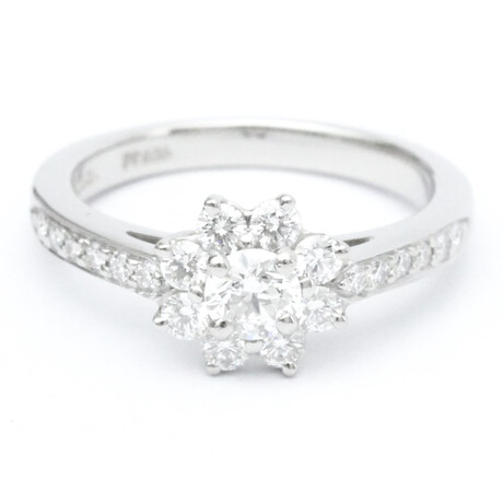 Tiffany & Co. // Platinum Flora Diamond Ring // Ring Size: 4.5 // Store Display