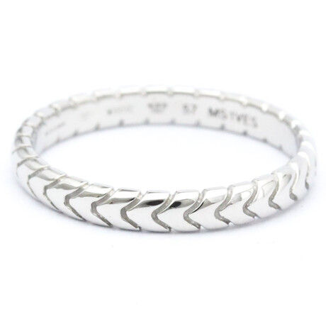 Bulgari // 18k White Gold Spiga Ring // Ring Size: 8.5 // Store Display