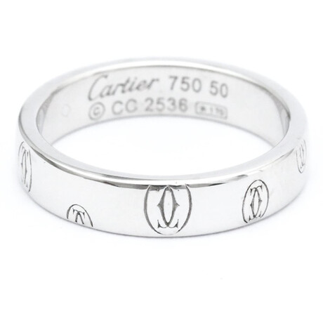 Cartier // 18k White Gold Happy Birthday Ring // Ring Size: 5.25 // Store Display