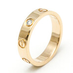 Cartier // 18k Rose Gold Mini Love Diamond Ring // Ring Size: 4.5 // Store Display