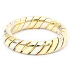 Bulgari // 18k Rose Gold + 18k White Gold + 18k Yellow Gold Tubogas Ring I // Ring Size: 5.5 // Store Display