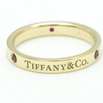 Tiffany & Co. // 18k Yellow Gold Flat Ruby Ring // Ring Size: 6 // Store Display