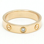 Cartier // 18k Rose Gold Mini Love Diamond Ring // Ring Size: 4.5 // Store Display