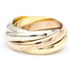 Cartier // 18k Rose Gold + 18k White Gold + 18k Yellow Gold Trinity Ring // Ring Size: 4.5 // Store Display