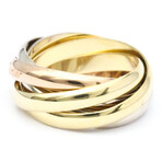 Cartier // 18k Rose Gold + 18k White Gold + 18k Yellow Gold Trinity Ring // Ring Size: 4.5 // Store Display