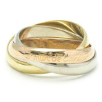 Cartier // 18k Rose Gold + 18k White Gold + 18k Yellow Gold Trinity Ring // Ring Size: 6.5 // Store Display