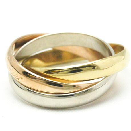 Cartier // 18k Rose Gold + 18k White Gold + 18k Yellow Gold Trinity Ring // Ring Size: 6.5 // Store Display