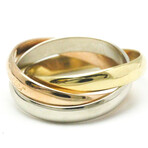 Cartier // 18k Rose Gold + 18k White Gold + 18k Yellow Gold Trinity Ring // Ring Size: 6.5 // Store Display