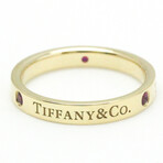 Tiffany & Co. // 18k Yellow Gold Flat Ruby Ring // Ring Size: 6 // Store Display