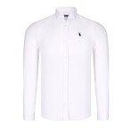 Set of 4 Button Up Shirts // White + Burgundy + Navy + Black (S)