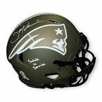 Julian Edelman // New England Patriots // Autographed Salute To Service Helmet + Inscription