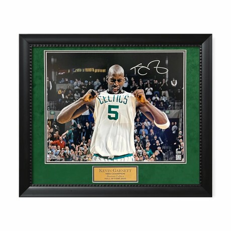 Kevin Garnett // Boston Celtics // Autographed Photograph + Framed