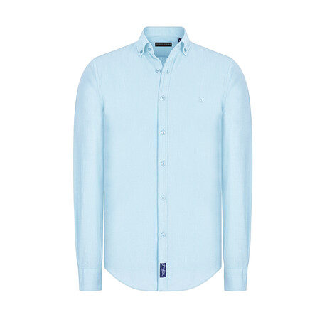 Button-Down Collar Shirt // Light Blue (S)