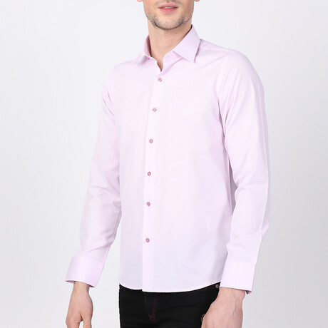 Spread Collar Shirt // Pink (S)