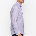 Spread Collar Tuxedo Shirt // Lilac (S)