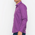 Spread Collar Shirt // Purple (S)