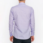 Spread Collar Tuxedo Shirt // Lilac (S)