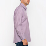 Spread Collar Striped Shirt // Lilac (S)