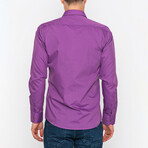 Spread Collar Shirt // Purple (S)