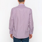 Spread Collar Striped Shirt // Lilac (S)