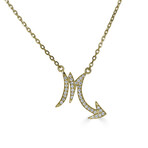 14K Yellow Gold Diamond Scorpio Necklace