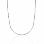 18K White Gold Diamond Tennis Necklace // 17" // New