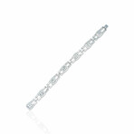 18K White Gold Diamond Bracelet I // 7" // New
