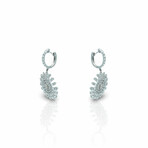 18K White Gold Diamond Earrings III // New