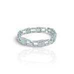 18K White Gold Diamond Bracelet I // 7" // New