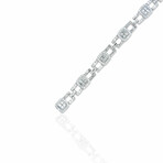 18K White Gold Diamond Bracelet I // 7" // New