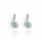 18K White Gold Diamond Earrings III // New