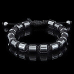 Hematite Stone Adjustable Bracelet // 8mm