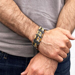 Jasper + Hematite Stone Adjustable Bracelet // 9"