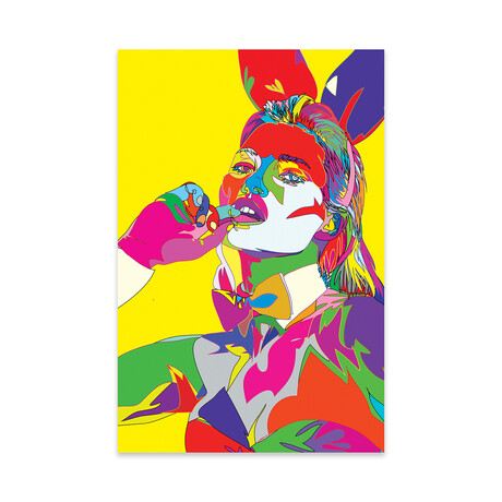 Kate Moss II Print on Acrylic Glass by TECHNODROME1 (16"H x 24"W x 0.25"D)