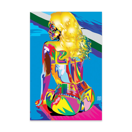 Rihanna's Azz Print on Acrylic Glass by TECHNODROME1 (16"H x 24"W x 0.25"D)