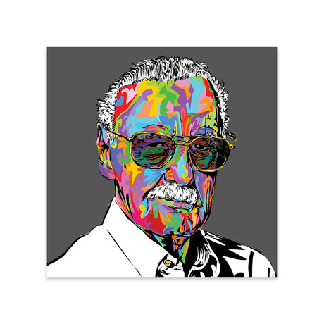 Stan Lee Print on Acrylic Glass by TECHNODROME1 (24"H x 24"W x 0.25"D)