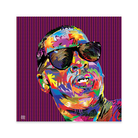 Jay-Z Print on Acrylic Glass by TECHNODROME1 (24"H x 24"W x 0.25"D)